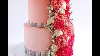 Tiered Cascading Floral Cake Tutorial Rosies Dessert Spot [upl. by Rodi533]