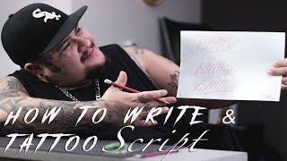 How to do Script amp Calligraphy for Tattoos [upl. by Minoru]