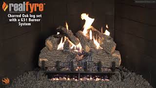 Real Fyre Charred Oak Gas Log Set with G31 Burner [upl. by Rednaeel]