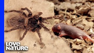 Goliath Bird Eater Tarantula vs Baby Mouse [upl. by Romito]