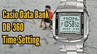 How To Set Time on Casio DB360 Digital Watch  Watch Repair Channel [upl. by Razaele]