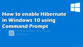 How to enable Hibernate in Windows 10 using Command Prompt [upl. by Rednal]