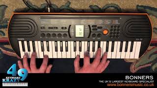 Casio SA76 Keyboard  100 Tones [upl. by Allicerp]