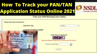 How to check Track your PAN TAN Application Status Online  tintinnsdlcom  PAN Card Status [upl. by Rhyner]