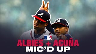 Hilarious Ronald Acuña Jr and Ozzie Albies micd up at Spring Training game [upl. by Klara461]