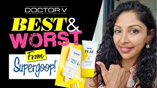 Doctor V  Best amp Worst Of Supergoop Sunscreen  Skin Of Colour  Brown Or Black Skin [upl. by Janene]