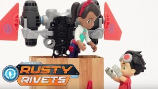 Rusty Rivets  Zip Wire  Toys for Kids [upl. by Llennod]