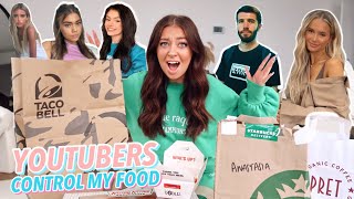 Youtubers CONTROL My FOOD Orders for 24 HOURS [upl. by Kcirderf]