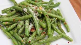 Parmesan Garlic Roasted Green Beans Recipe [upl. by Linetta]