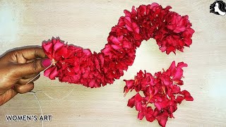 how to make arali flower garland  arali poo malai kattuvathu eppadi in tamil  Nerium Oleander [upl. by Jorgenson]