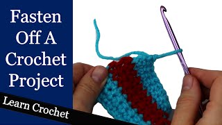 How to Finish a Crochet Project  Beginner Course Lesson 75 [upl. by Boylan]