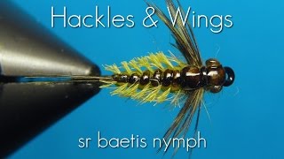 Fly Tying Baetis Nymph SR  Hackles amp Wings [upl. by Chong]