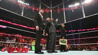 The Authority adds a major stipulation to Cena vs Orton at Hell in a Cell Raw Oct 20 2014 [upl. by Correna]