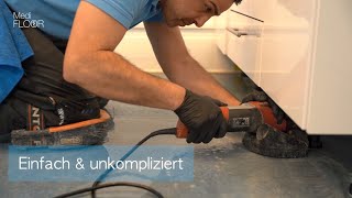 Medi Floor  Boden sanieren PVC reinigen  einfärben mit Chipeinstreuung [upl. by Dana]