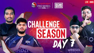 HINDI BGMI Snapdragon Mobile Challenge Season Day 7  Season 6 India [upl. by Velick]