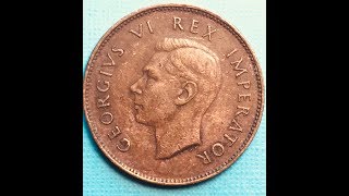 South Africa 14d 1942 One Farthing Coin 14 Penny [upl. by Soiritos15]