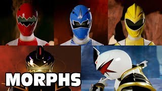 Dino Thunder  All Ranger Morphs  Power Rangers Official [upl. by Aerdno]