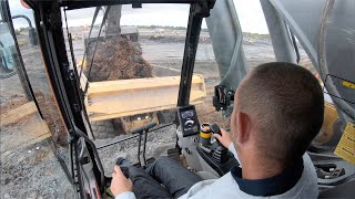 Volvo EC750E Excavator in Cab View [upl. by Crescint591]