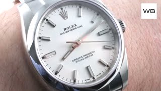 Rolex Oyster Perpetual 34mm 114200 Luxury Watch Review [upl. by Adia]