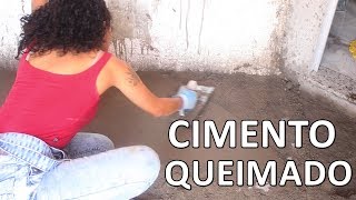 Como fazer piso de cimento queimado  com Paloma Cipriano [upl. by Anilet173]