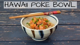 How To Make Hawaii Poke Bowl SUPER EASY salmon poke recipe [upl. by Eadas]