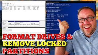 How to Format a Hard Drive amp Delete Recovery Partitions  Windows 10  Diskpart Delete Partition [upl. by Tarton]