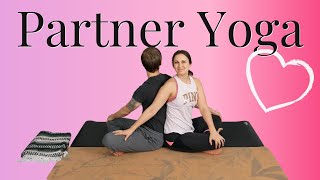 Partner Yoga for Beginners  FUN Partner Yoga Poses  At Home [upl. by Annazus]