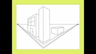 2point perspective city drawing tutorial [upl. by Anauq]