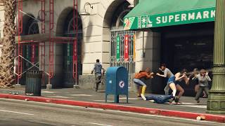 GTA 5  Spree killing  active shooter  terrorism [upl. by Sihtnyc]