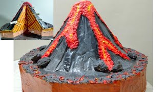 How To Make Volcano Model For School Project  Inside Of Volcano  Simple And Easy Projects [upl. by Dinan]