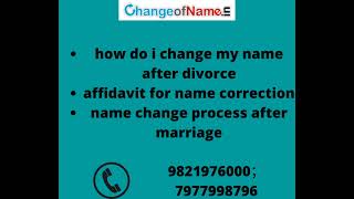 How Do I Change My Name After Divorce  Affidavit For Name Correction [upl. by Chuipek]