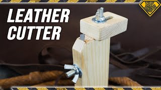 Leather Strip Slicer made from Wood and Razors [upl. by Reinaldo]