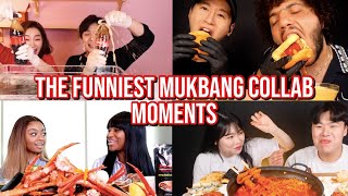 the FUNNIEST mukbang collab moments [upl. by Aisa394]