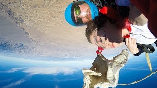 Tandem Skydive GONE WRONG foot caught in drogue chute [upl. by Sakhuja]