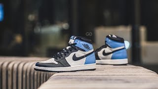 Air Jordan 1 Retro High OG quotObsidian  University Bluequot UNC Review amp OnFeet [upl. by Macmullin874]