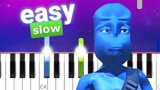 Eiffel 65  Blue Da Ba Dee 100 SLOW EASY PIANO TUTORIAL [upl. by Adlih]