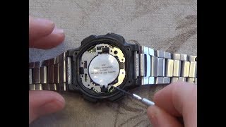 How To  Change the battery on a casio watch CR2025 Lithium Battery [upl. by Elletse]