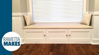 How to Build a Window Banquette with Leather Seat  DIY [upl. by Hagan]