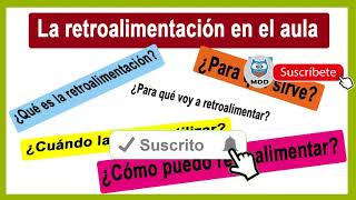 La retroalimentación en el aula [upl. by Balac331]