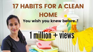 17 Everyday Habits For A Clean Home  Tips For Keeping Home Clean [upl. by Halak]