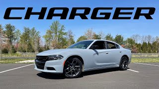 Review  2021 Dodge Charger SXT V6 Blacktop [upl. by Atiuqnahs]