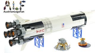 Lego Ideas 21309 NASA Apollo Saturn V  Lego Speed Build Review [upl. by Icam47]