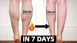 Slim Down Calves in 7 DAYS 12 min Beginner Friendly Slim Legs Workout No Jump [upl. by Harobed411]