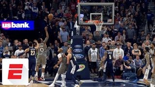 Jeff Teague hits the shot that ends the Timberwolves 14year playoff drought  ESPN [upl. by Anem]