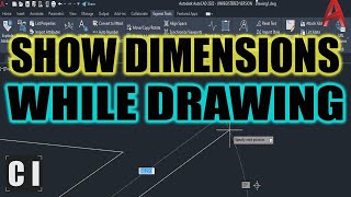 AutoCAD How To Show Dimensions While Drawing  Using Dynamic Input  2 Minute Tuesday [upl. by Akem993]