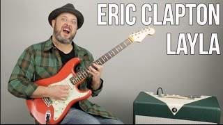 Eric Clapton Layla Electric Guitar Lesson  Tutorial [upl. by Irolav]