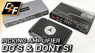 Picking a Car Audio Amplifier  DOs amp DONTs [upl. by Irep]