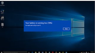 How to enable low battery notification alert in windows 10 and Windows 11 [upl. by Nigle]