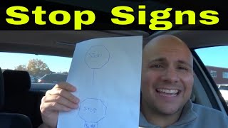 Different Types Of Stop SignsDriving Lesson [upl. by Nylyram]