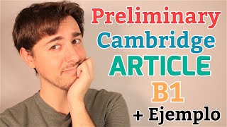 Cómo escribir un ARTICLE  ARTÍCULO  Writing Cambridge B1 Preliminary PET [upl. by Kostival]